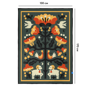  Плед «Вічне дерево життя» зелений: Фото - ORNER 