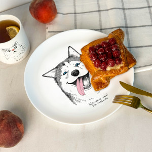  Тарілка «Щасливий хаскі»: Фото - ORNER 