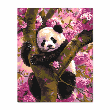  Painting by numbers Panda on a tree: photo - ORNER 