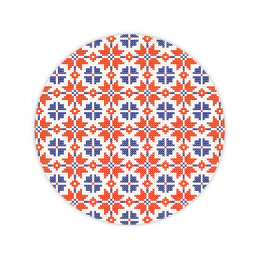 Набор для вышивания Ø190 мм ORNER x Diva Olivka «Двухцветный орнамент»: фото - ORNER 