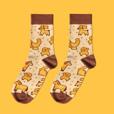  Шкарпетки «Зимові атрибути» світлі 1 пара: фото 2 - ORNER 