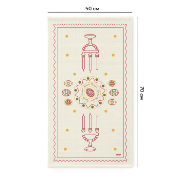 Рушник «Великодні миті» світло-червоний 40х70: фото 2 - ORNER 