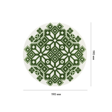  Embroidery kit Ø190 mm ORNER x Diva Olivka Mandala green: photo 2 - ORNER 