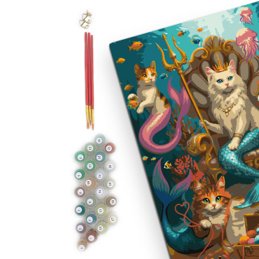  Paint by numbers Cat Underwater Kingdom: photo 2 - ORNER 