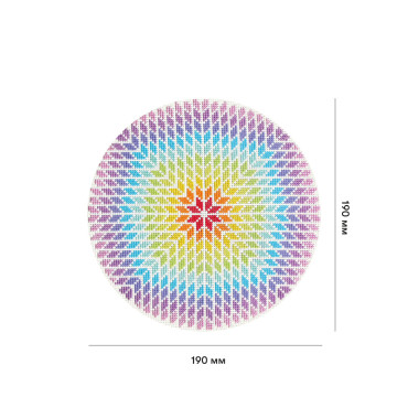  Набор для вышивания Ø190 мм ORNER x Diva Olivka «Радужный цветок»: фото 2 - ORNER 