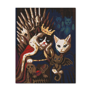  Diamond mosaic Cat of Thrones: photo - ORNER 