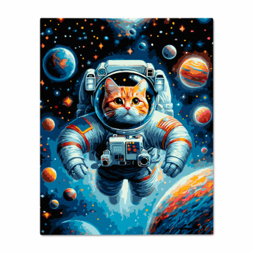  Painting by numbers Cat-astronaut: photo - ORNER 