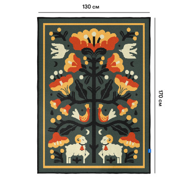  Blanket Eternal Tree of Life green: photo 2 - ORNER 