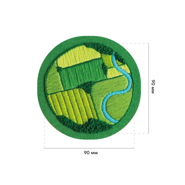  Embroidery kit Ø130 mm ORNER x Diva Olivka Ukrainian Fields green: photo 2 - ORNER 