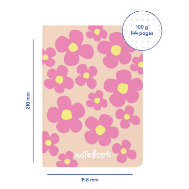  Dotted notebook Floral pink: photo 2 - ORNER 