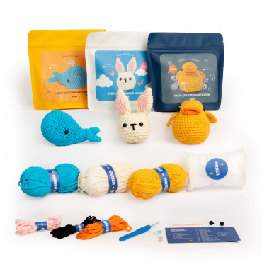  Crochet kit Toys for beginners, 3 pieces in the set: photo - ORNER 