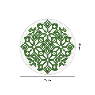  Набор для вышивания Ø190 мм ORNER x Diva Olivka «Мандала» зеленый: фото 2 - ORNER 