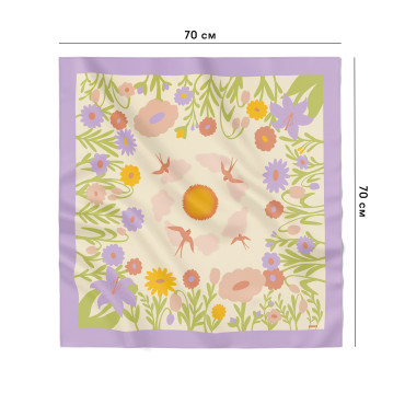  Платок «Ласточкино небо» светлый: фото 2 - ORNER 