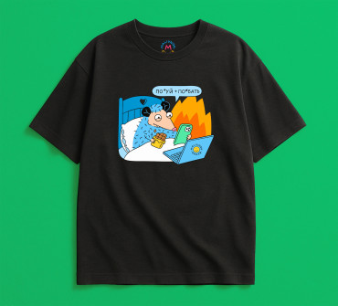  Oversized T-shirt ORNER x Maliunok “Calm” black: photo 2 - ORNER 
