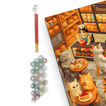  Painting by numbers Cats in the Bakery: photo 2 - ORNER 