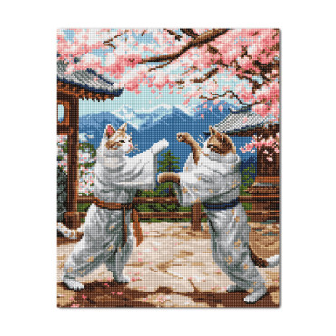  Diamond mosaic Karate Cats: photo - ORNER 