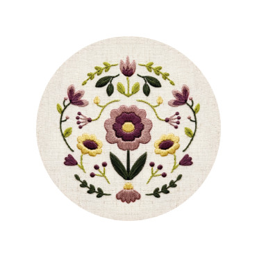  Embroidery kit Ø160 mm Flower Symmetry: photo - ORNER 