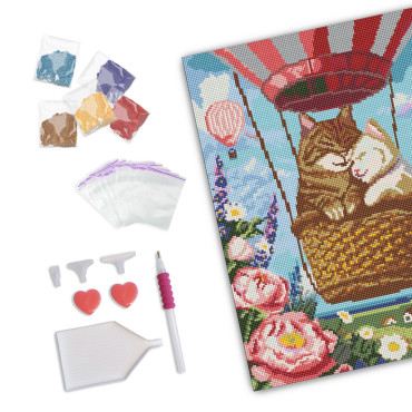  Diamond mosaic Cats in a Hot Air Balloon: photo 2 - ORNER 