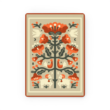  Wooden poster “Eternal tree of life” light: photo - ORNER 