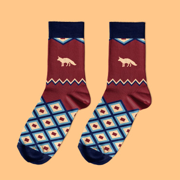  Шкарпетки «Схід» бордові 1 пара: фото 2 - ORNER 