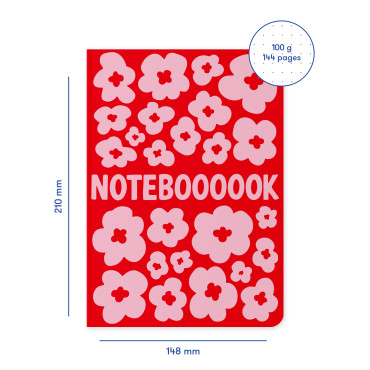  Dotted notebook Floral red: photo 2 - ORNER 