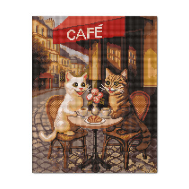  Diamond mosaic Cat Café: photo - ORNER 