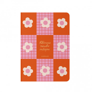  Plaid notebook Bloom, live, create! pink: photo - ORNER 