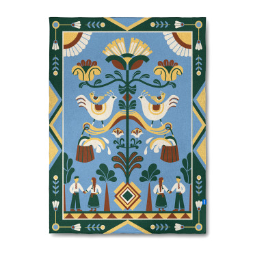  Blanket Family Tree blue: photo 2 - ORNER 