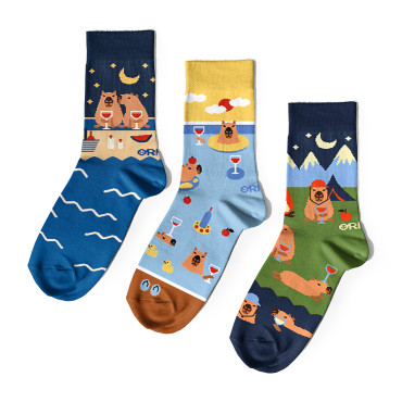  Set of socks Capybaras on vacation: photo - ORNER 