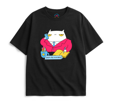  Oversized T-shirt ORNER x Maliunok “Deputy” black: photo - ORNER 