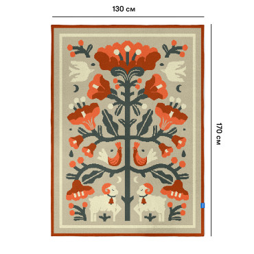  Плед «Вічне дерево життя» світлий: фото 2 - ORNER 