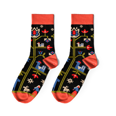  Шкарпетки «Дерево життя» чорні 1 пара: фото - ORNER 