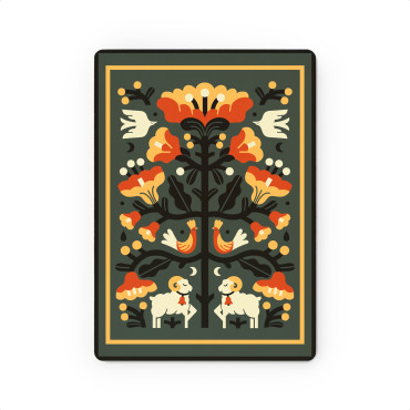  Wooden poster “Eternal tree of life” green: photo - ORNER 