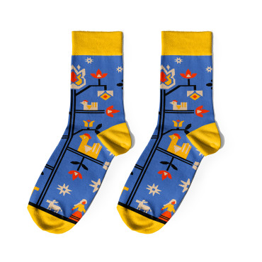  Шкарпетки «Дерево життя» сині: фото - ORNER 