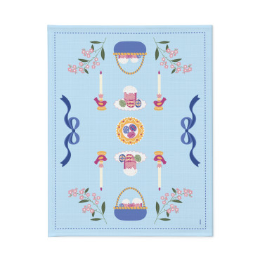  Tablecloth Easter Basket blue 130x170: photo - ORNER 