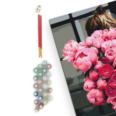  Painting by numbers A girl with the flowers: photo 2 - ORNER 