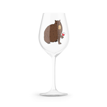  Glass Capybara with wine: photo - ORNER 