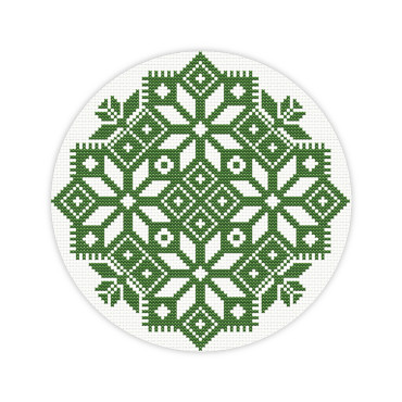  Набор для вышивания Ø190 мм ORNER x Diva Olivka «Мандала» зеленый: фото - ORNER 