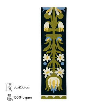  Шарф «Витинанки» чорний: фото 2 - ORNER 