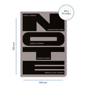  Dotted notebook Notes & Ideas grey: photo 2 - ORNER 
