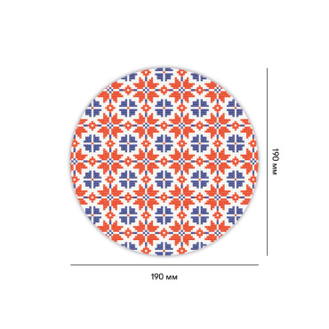  Набор для вышивания Ø190 мм ORNER x Diva Olivka «Двухцветный орнамент»: фото 2 - ORNER 