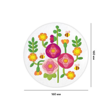  Embroidery kit Ø160 mm Flowers near the house»: photo 2 - ORNER 