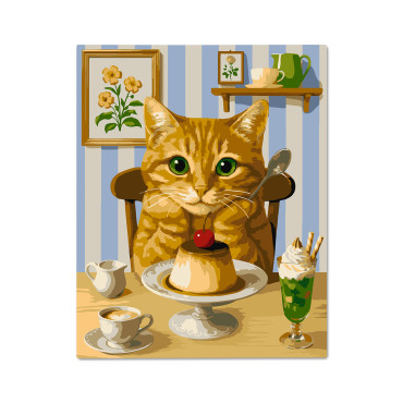  Картина по номерам «Кошачье угощение»: фото - ORNER 