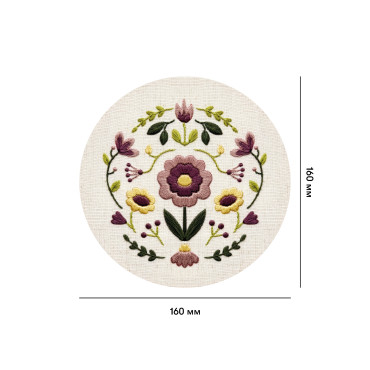  Embroidery kit Ø160 mm Flower Symmetry: photo 2 - ORNER 