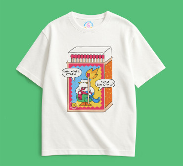  Футболка оверсайз ORNER х Maliunok «Выгоришь» молочная: фото 2 - ORNER 