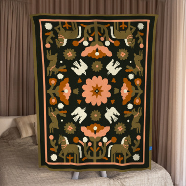  Blanket Harmony of Nature dark: photo - ORNER 