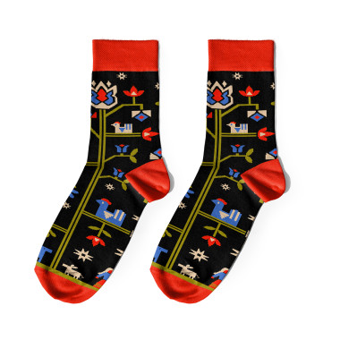  Шкарпетки «Дерево життя» чорні: фото - ORNER 