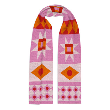  Scarf Bukovina embroidery patterns pink: photo - ORNER 