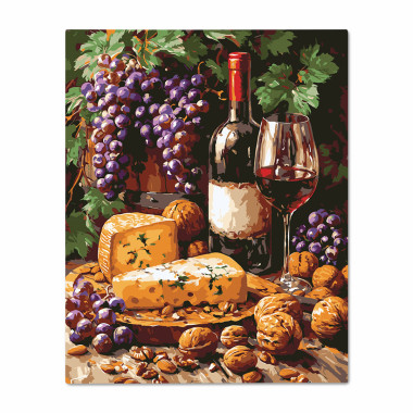  Painting by numbers Wine and cheese: photo - ORNER 