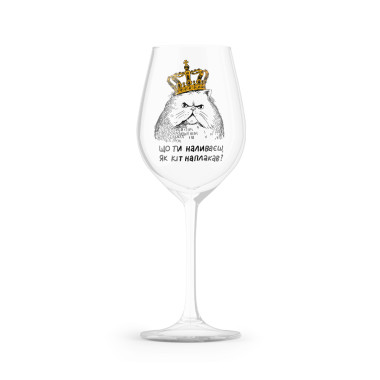  Wine glass Ironic cat 450 ml: photo - ORNER 